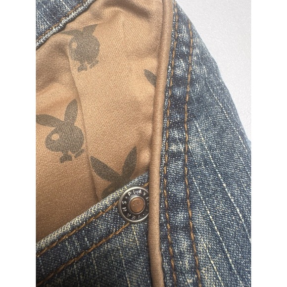 RARE Playboy Women Jeans Size 5 Y2K Vintage Coquette Western - Picture 11 of 14